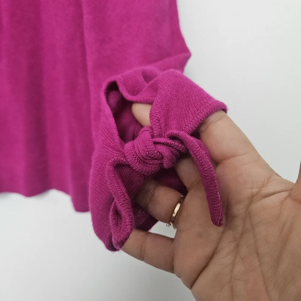Banana Republic Women's Royal Pink SzM Cashmere & Merino blend Knit Sweater Top - Picture 4 of 13